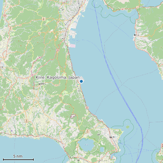 Map of Kiire, Kagosima, Japan Tide Prediction Station