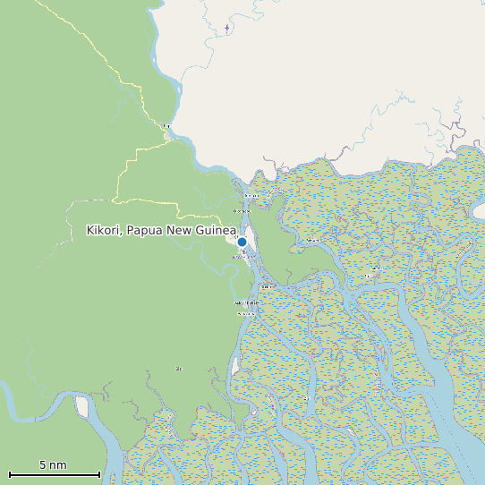 Map of Kikori, Papua New Guinea Tide Prediction Station