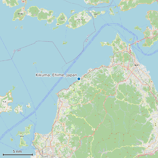 Map of Kikuma, Ehime, Japan Tide Prediction Station