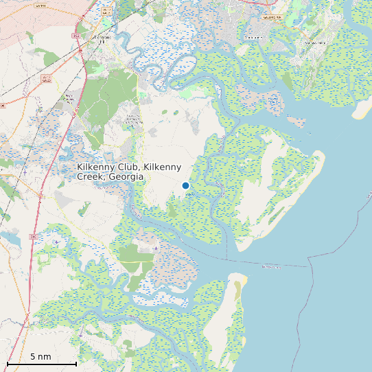 Map of Kilkenny Club, Kilkenny Creek, Georgia Tide Prediction Station