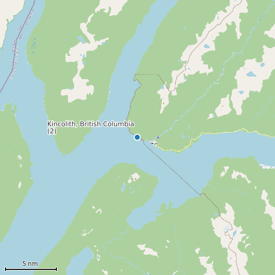 Map of Kincolith, British Columbia (2) Tide Prediction Station