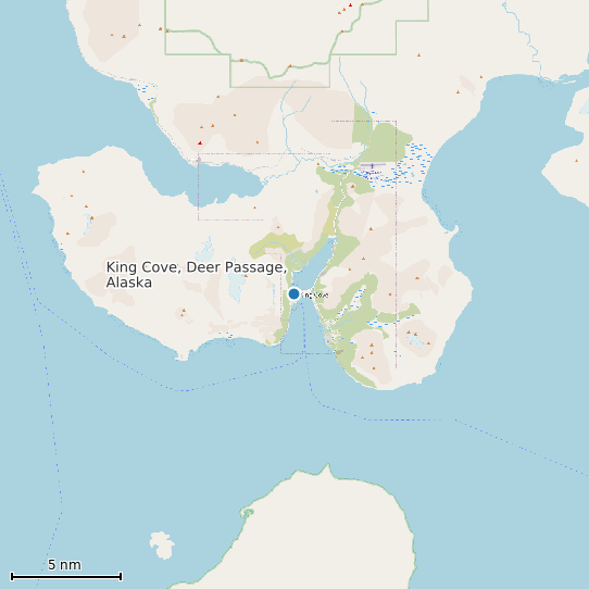 Map of King Cove, Deer Passage, Alaska Tide Prediction Station