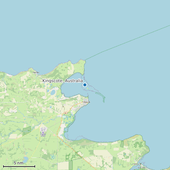Map of Kingscote, Australia Tide Prediction Station
