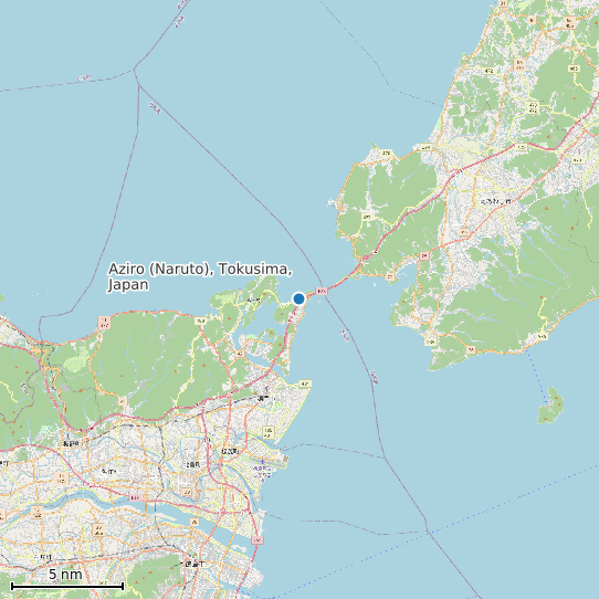 Map of Aziro (Naruto), Tokusima, Japan Tide Prediction Station
