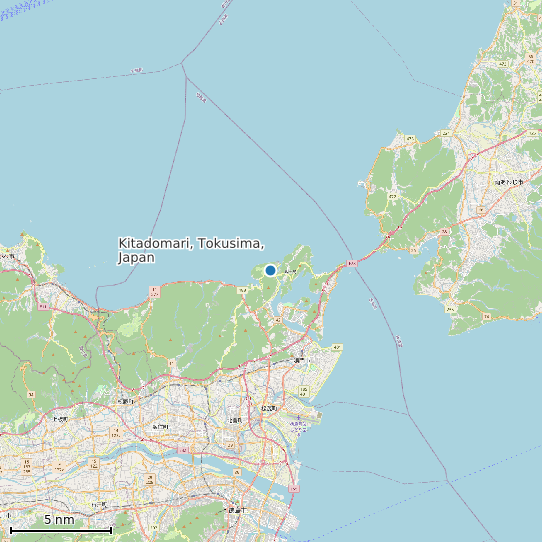 Map of Kitadomari, Tokusima, Japan Tide Prediction Station