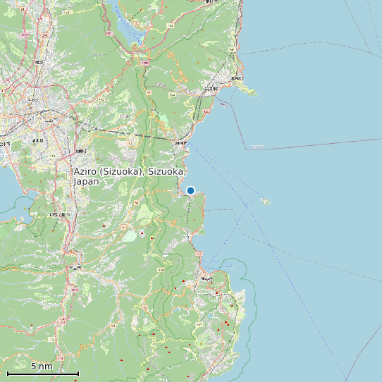 Map of Aziro (Sizuoka), Sizuoka, Japan Tide Prediction Station