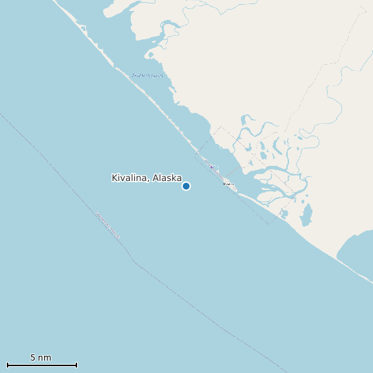 Map of Kivalina, Alaska Tide Prediction Station