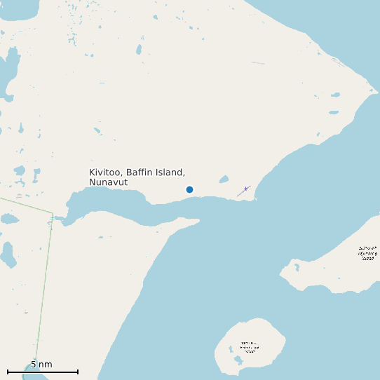 Map of Kivitoo, Baffin Island, Nunavut Tide Prediction Station