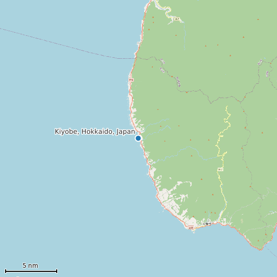 Map of Kiyobe, Hokkaido, Japan Tide Prediction Station