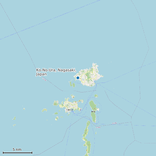 Map of Ko-No-Ura, Nagasaki, Japan Tide Prediction Station