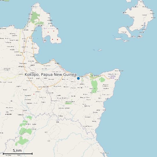 Map of Kokopo, Papua New Guinea Tide Prediction Station