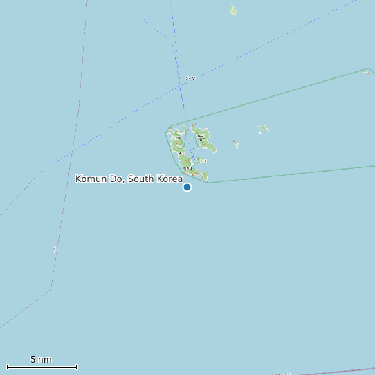 Map of Komun Do, South Korea Tide Prediction Station