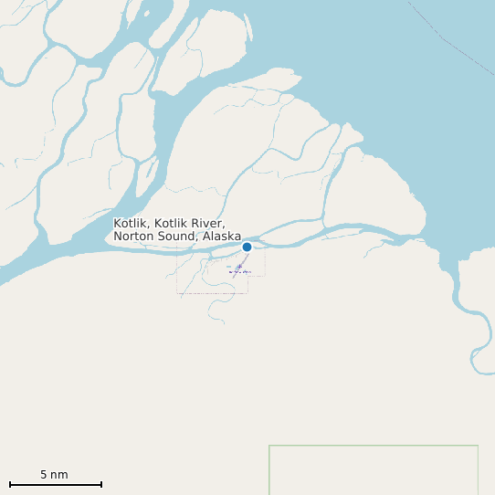Map of Kotlik, Kotlik River, Norton Sound, Alaska Tide Prediction Station