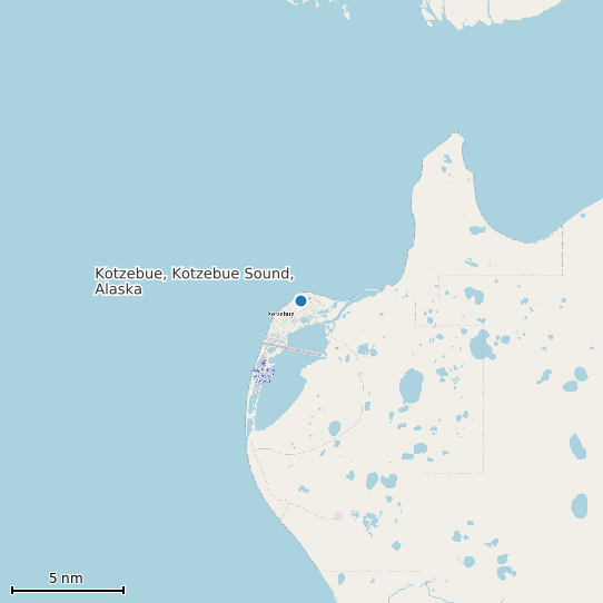 Map of Kotzebue, Kotzebue Sound, Alaska Tide Prediction Station