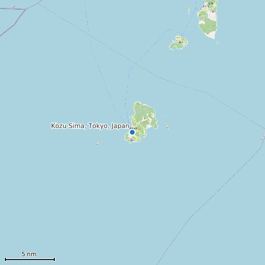 Map of Kozu Sima, Tokyo, Japan Tide Prediction Station