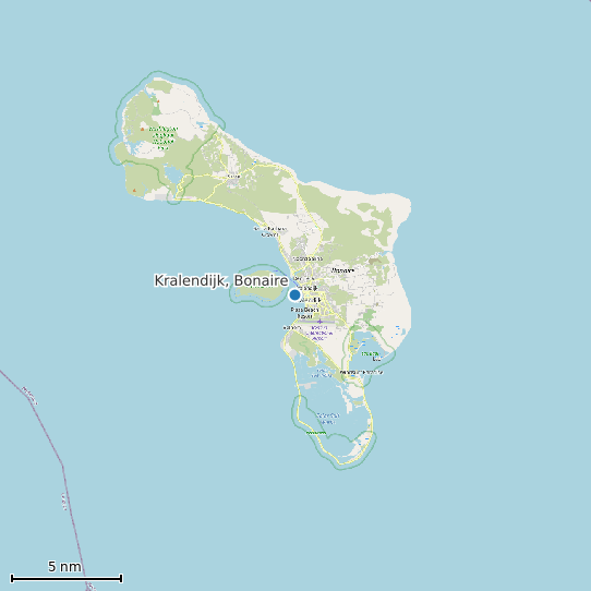 Map of Kralendijk, Bonaire Tide Prediction Station