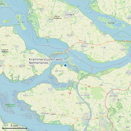 Map of Krammersluizen west, Netherlands Tide Prediction Station