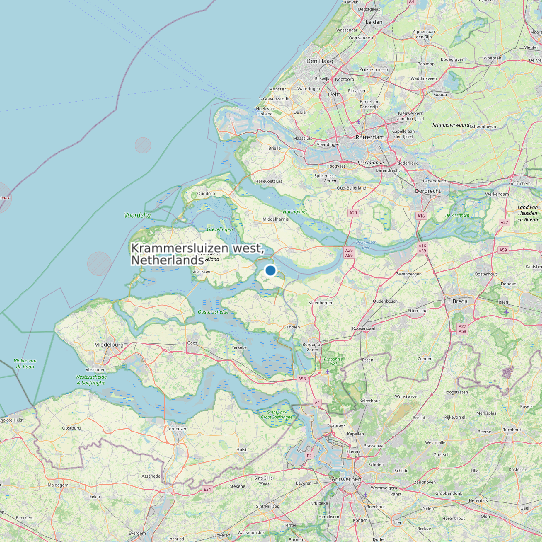 Map of Krammersluizen west, Netherlands Tide Prediction Station