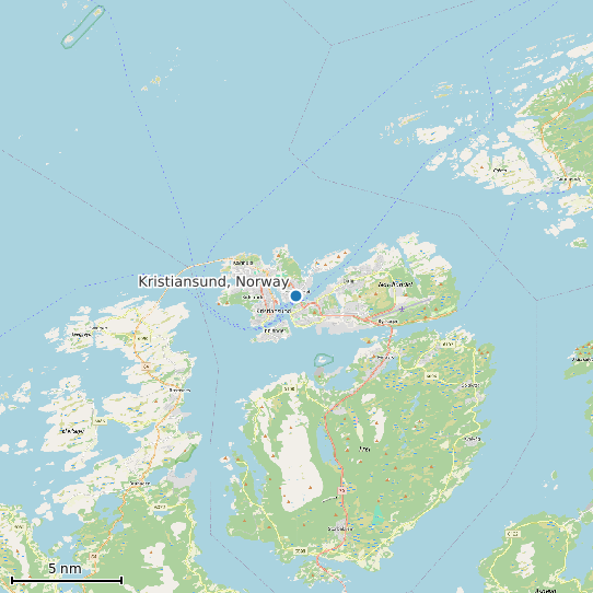Map of Kristiansund, Norway Tide Prediction Station
