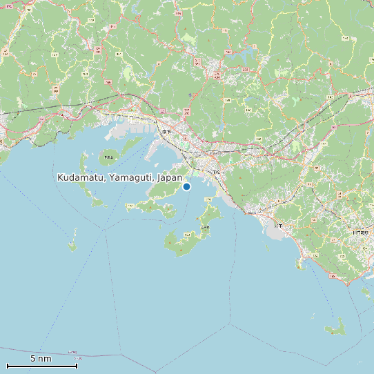 Map of Kudamatu, Yamaguti, Japan Tide Prediction Station