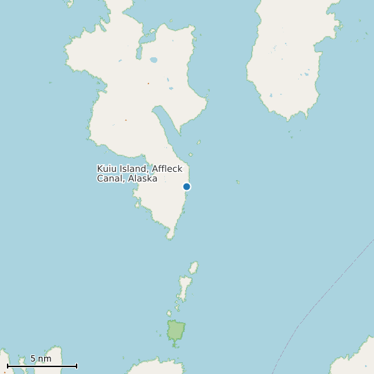 Map of Kuiu Island, Affleck Canal, Alaska Tide Prediction Station