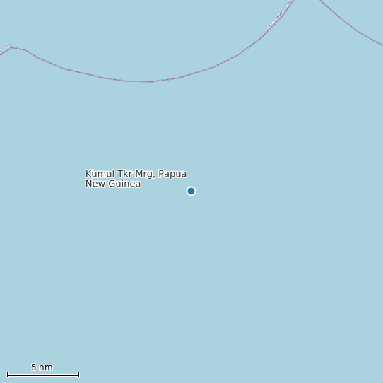 Map of Kumul Tkr Mrg, Papua New Guinea Tide Prediction Station