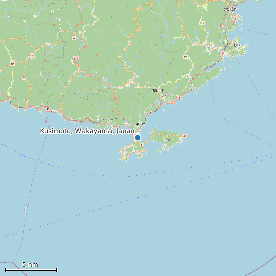Map of Kusimoto, Wakayama, Japan Tide Prediction Station