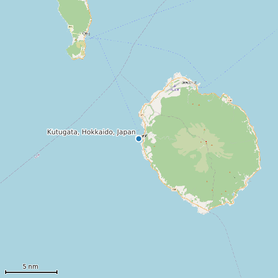 Map of Kutugata, Hokkaido, Japan Tide Prediction Station