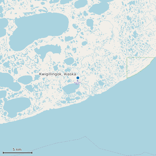 Map of Kwigillingok, Alaska Tide Prediction Station
