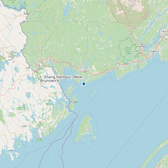 L' Etang Harbour, New Brunswick map