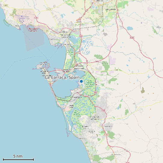 Map of La Carraca, Spain Tide Prediction Station