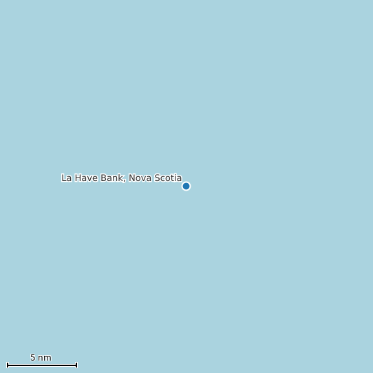 Map of La Have Bank, Nova Scotia Tide Prediction Station