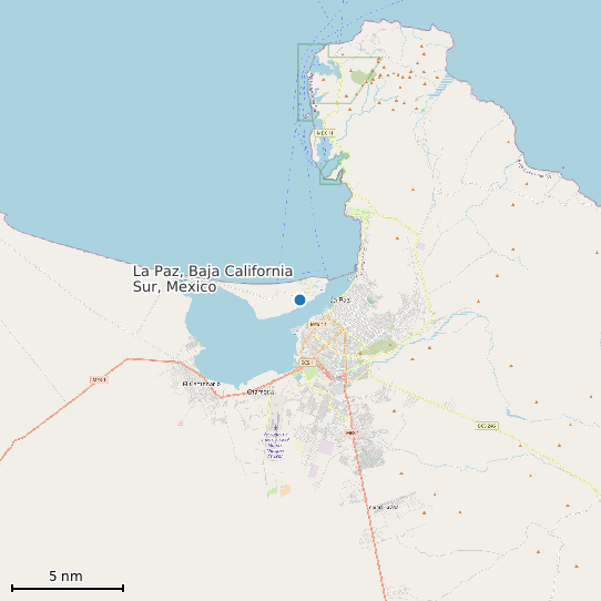 Map of La Paz, Baja California Sur, Mexico Tide Prediction Station