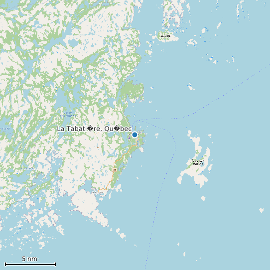 Map of La Tabati�re, Qu�bec Tide Prediction Station