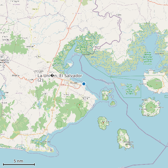 Map of La Uni�n, El Salvador (2) Tide Prediction Station