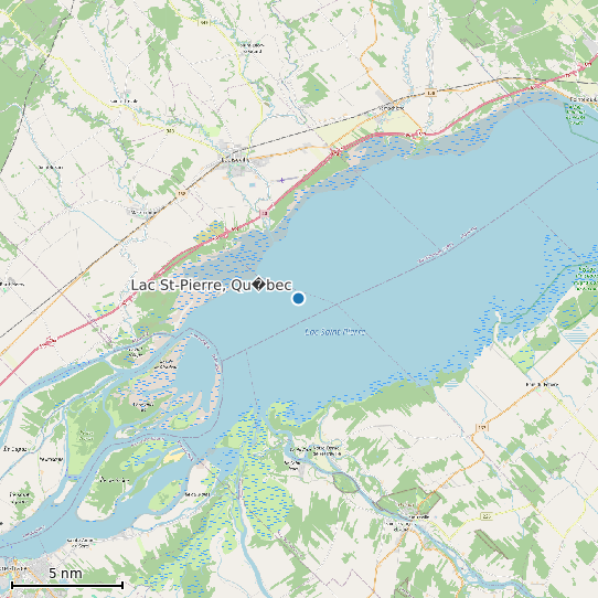Map of Lac St-Pierre, Qu�bec Tide Prediction Station