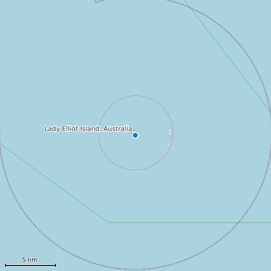 Map of Lady Elliot Island, Australia Tide Prediction Station