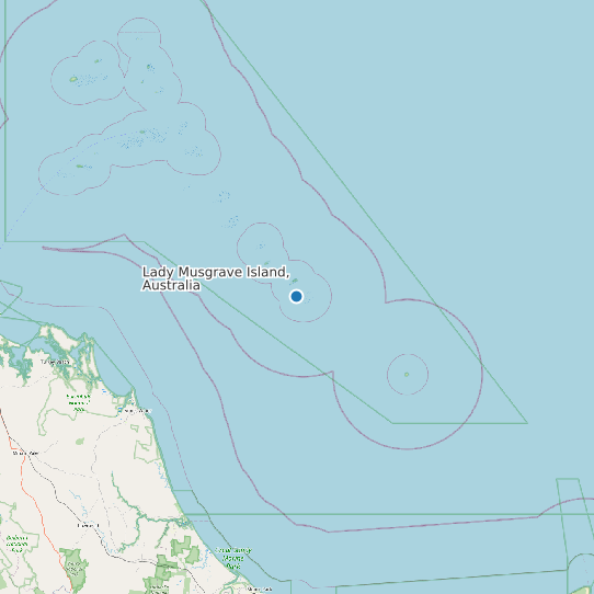 Lady Musgrave Island, Australia map
