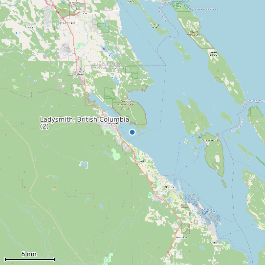 Map of Ladysmith, British Columbia (2) Tide Prediction Station