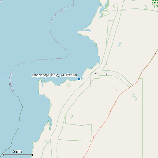 Map of Lagrange Bay, Australia Tide Prediction Station