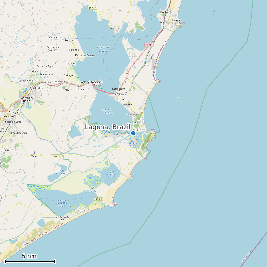 Map of Laguna, Brazil Tide Prediction Station
