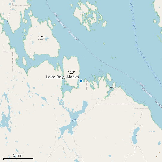 Map of Lake Bay, Alaska Tide Prediction Station