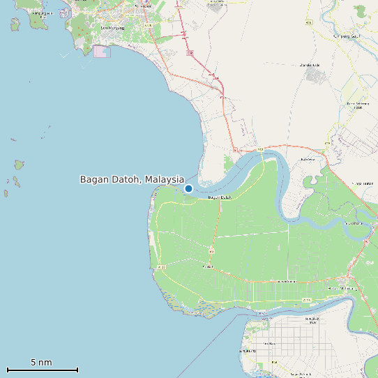Map of Bagan Datoh, Malaysia Tide Prediction Station
