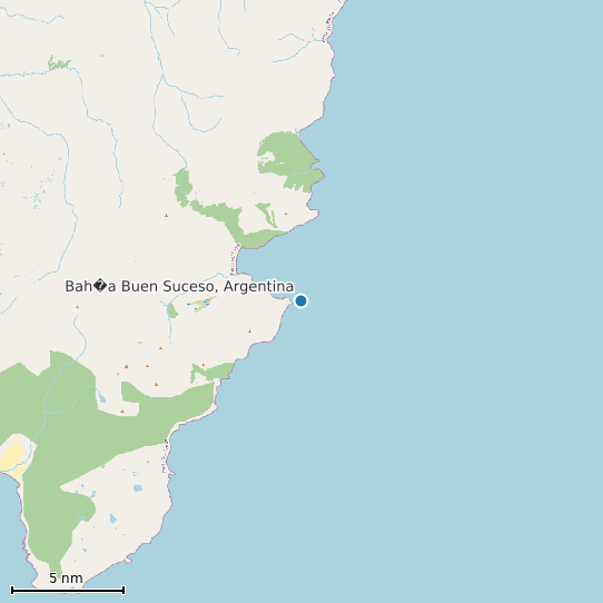 Map of Bah�a Buen Suceso, Argentina Tide Prediction Station