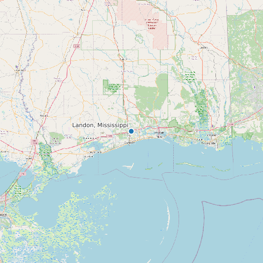 Landon, Mississippi map