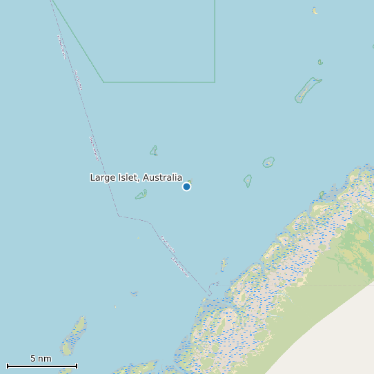 Map of Large Islet, Australia Tide Prediction Station
