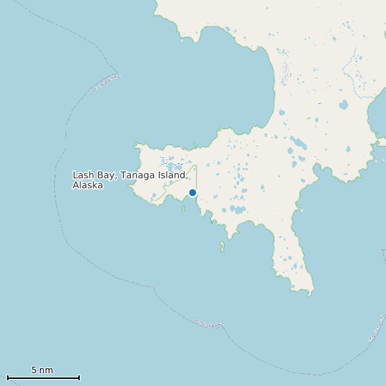 Map of Lash Bay, Tanaga Island, Alaska Tide Prediction Station