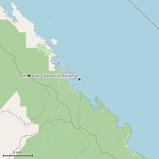 Map of Bah�a de Caledonia, Panama Tide Prediction Station