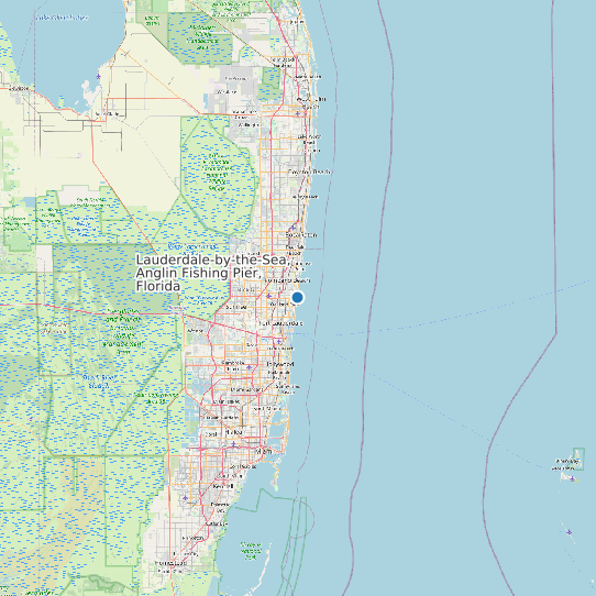 Lauderdale-by-the-Sea, Anglin Fishing Pier, Florida map