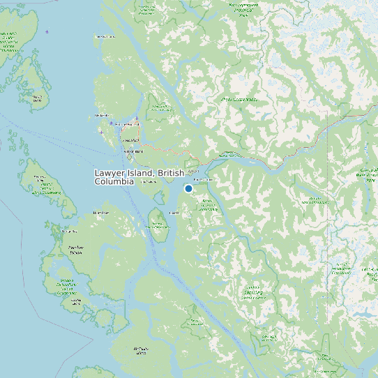 Lawyer Island, British Columbia map